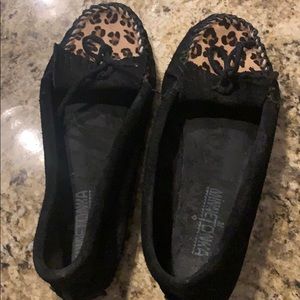 Minnetonka black and cheetah!